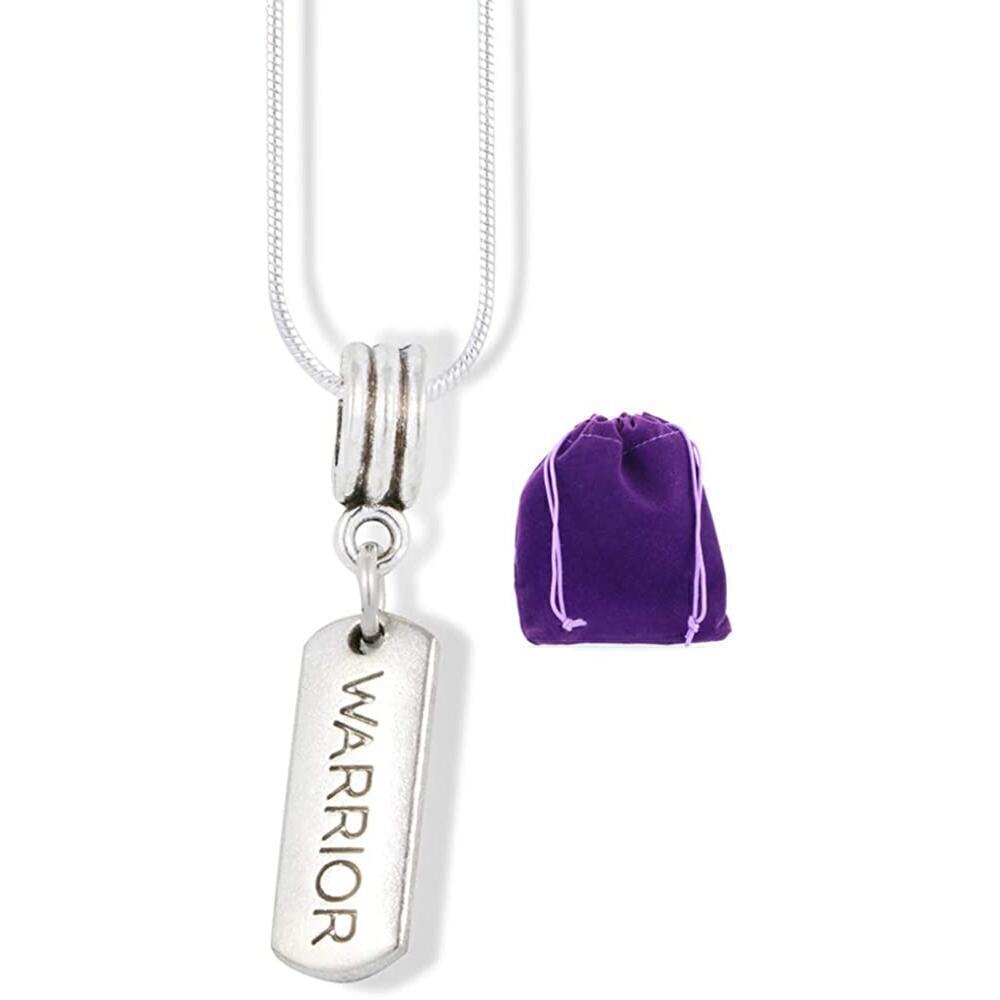 Warrior Necklace | Inspirational Saying Charm Pendant